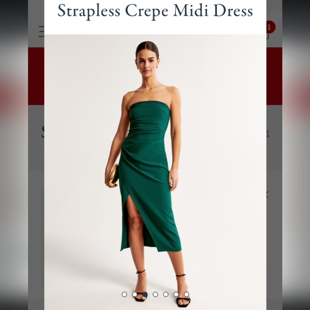 Abercrombie & Fitch Crepe Midi Dress TALL